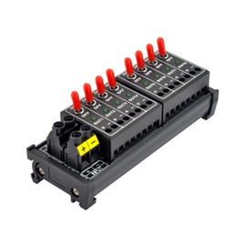 DC 8 Channel Toggle Switch Power Distribution Module, DIN Rail Mount