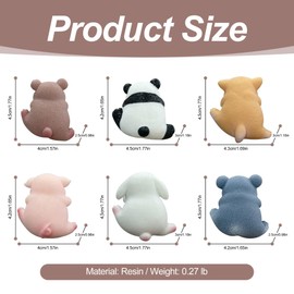 New 6Pcs Creative 3D Craft Figurine Computer Monitor Decor,Tv and Computer Screen and Dashboard Decoration,Home and Office Decoration Resin Crafts
