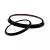 car-attention Gloss Black Front Rear Emblem Badge Logo Trim 2PCS