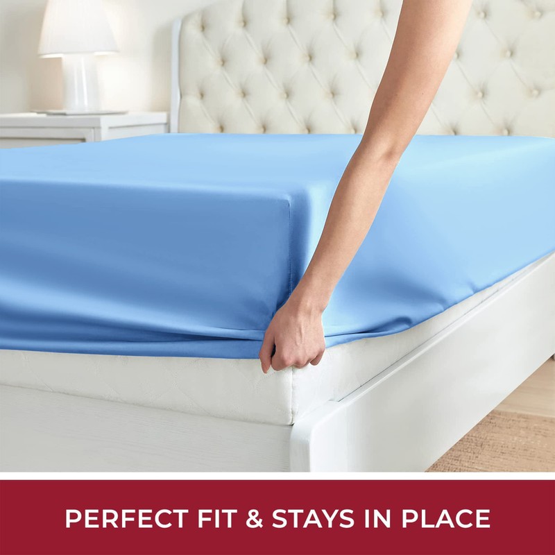 Moonlight Bedding Fitted Sheet 40 Cm Extra Deep Pocket Bed