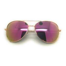 Bifocal Reading Sunglasses for Women or Men 100% UVA & UVB Aviator Mirrored Lens (Pink, 2.00)