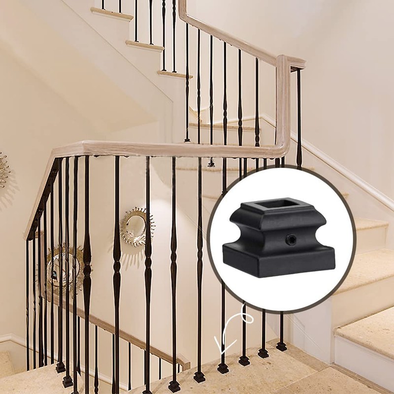 TOUCAN Iron Baluster Shoes Stair Plane Shoe with Screw for