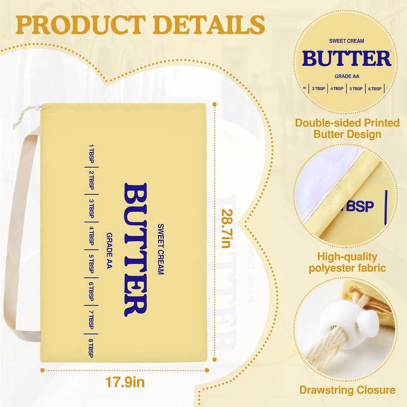 Funny Butter Laundry Bag, 29" x 18" Laundry Bags with