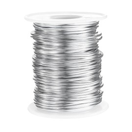 sourcing map 16 Gauge Aluminum Craft Wire 1.5mm 98.5ft Flexible Bendable Anodized Metal Jewelry Sculpting Wire for Jewelry Making Modelling Craft DIY, Bright Silver