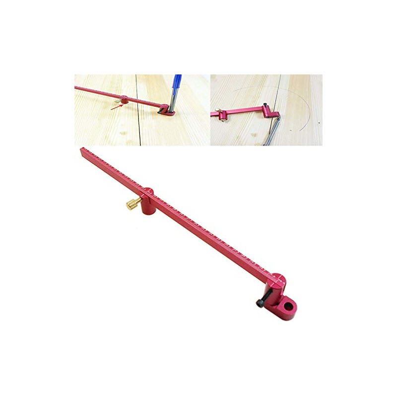 CarAngels Wood Compass Arc Scratch Gauge Aluminum Carpenter Measuring and