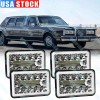 Unbranded 4PCS 4x6" LED Headlights Hi/Lo DRL Turn Signal for
