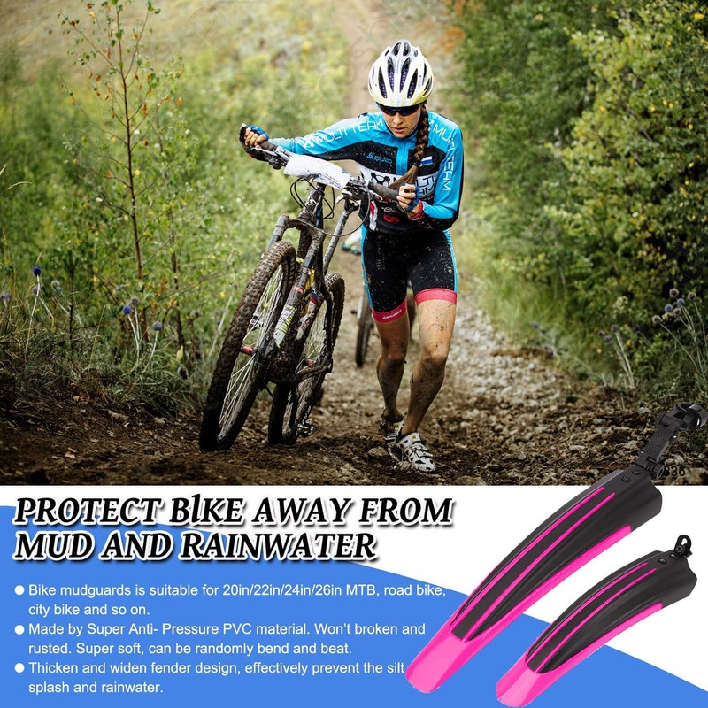 Bike Mudguard Set Adjustable Full Cover Thicken Widen Bicycle Fenders