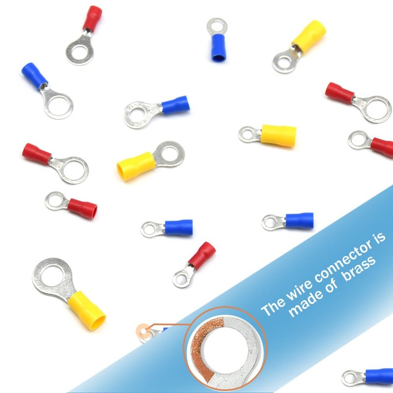 Yosawo Pack of 360 Cable Lugs, Ring Crimp Wire Terminal