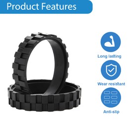 Fbzrnik Replacement Wheel Tire for IRobot Roomba 500, 600, 700, 800, 900 and I, E, J Series Anti-Slip, Wear-Resistant Tires for IRobot Roomba All Models (2 Pack)