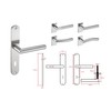 Stahlia Lia Long Plate Handle Set Brushed Stainless Steel |