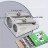 Durable Metal Pencil Sharpener, 4 Counts/set 1/2 Hole Handheld Wedge