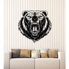 Vinyl Wall Decal Grizzly Animal Predator Aggressive Bear Head Stickers
