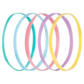 Lady Jayne Pastel Snagless Elastomer Elastics 50 Pack