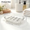 2 Pack Clear Soap Dish Holder for Bar Soap, Bathroom