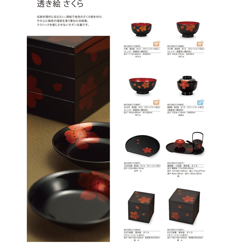 Poni Characters Industrial 丼 Clean Coat 透ki Painting Sakura Bowl