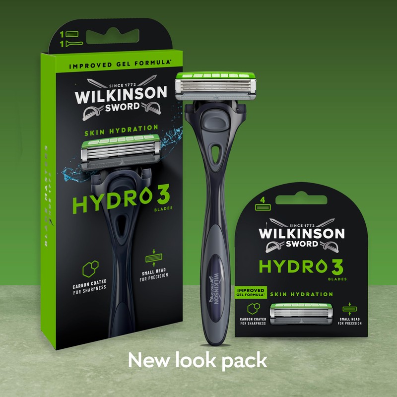 Wilkinson Sword Hydro 3 Men’s Razor Blade Refills, 8 Pack