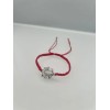 Animal Silver Plated Red String Cubic Zirconia Animal Frog Macrame