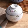 Japanese Ceramic Soup Bowl with Lid Traditional Rice Bowl with