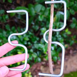 KONEWONG Fruit Tree Branch Puller Tying Machine Farm Tools, New Plum Tree Open Angle Pull Branch Bending Tool, Fruit Trees Branch Spreaders, Fruit Trees Branch Support 15PCS (M-5.1 inch)