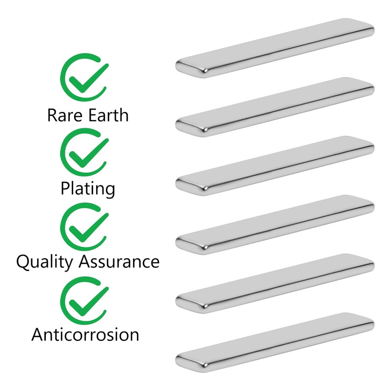 Pack of 6 Neodymium Magnets Extra Strong, Rectangular and Small,