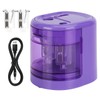 Electric Pencil Sharpener, Double Hole (Purple)