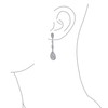 Art Deco Style Bridal Teardrop Cubic Zirconia Prom Statement Dangle