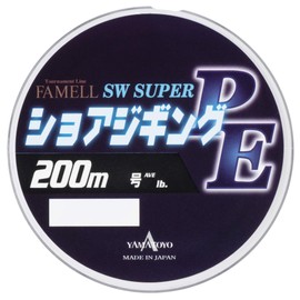 YAMATOYO PE Line, Famel, Shore Jigging PE, 656.2 ft (200 m), No. 1.5, 20 lbs, 4 Pieces, Gray