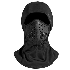 ROCKBROS Balaclava Winter Thermal Fleece Neck Warmer Windproof Dustproof Headcover Outdoor Sports Cycling Skiing Hats Fit Helmet Elastic Universal Size Black