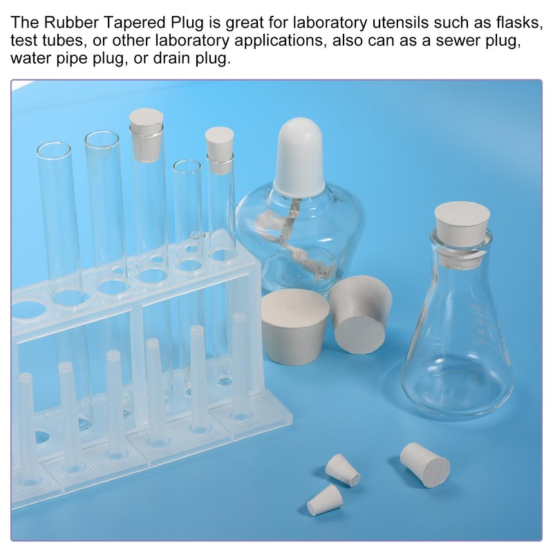 sourcing map Rubber Tapered Plug 52mm to 62mm Solid Test