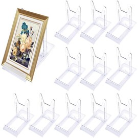 12 PCS Plastic Plate Stand Dish Stand Photo Stand Bookstand Transparent Book Stand Gold Wire Stand Bookstand Photo Holder Color Paper Catalog Easel Dish Stand Acrylic Clear Display Stand Acrylic Stand with Cloth Display Stand Adjustable Display Shelf Display Acrylic Stand Display Acrylic Stand Display Stand Multi-Purpose Photo Frame Tin Badge Card