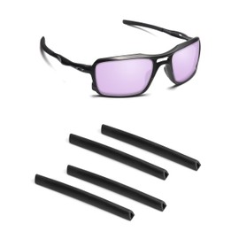 Handwith 2 Pairs Soft Silicone Sunglass Ear Socks for Oakley Triggerman OO9266/Triggerman Asian Fit OO9314, Anti-Slip Comfort Fit Glasses Arm Grips Spare Parts Replacement Kit Black