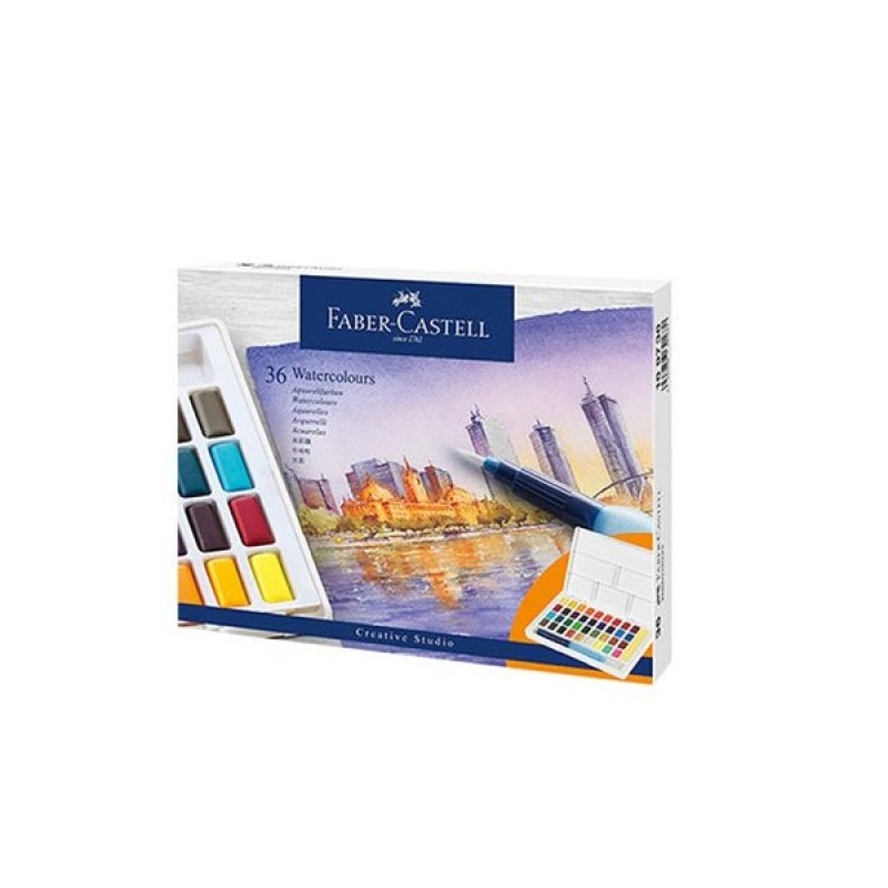 Faber-Castell 36-Color Solid Watercolor Set / 파버카스텔 고체수채물감세트 36색