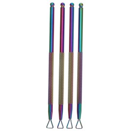 FOMIYES 4pcs Cuticle Pusher Triangle Peeler Scraper Gel Remover Tool for Nail Art Manicure Fast Pain Removal