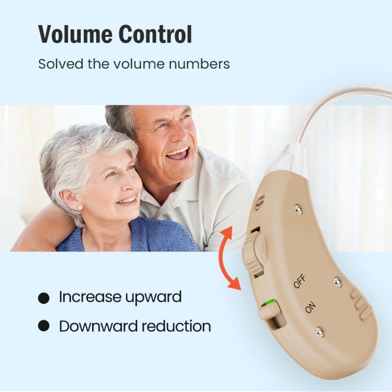JINGHAO Rechargeable Hearing Amplifier – 18H Battery, Noise Reduction &