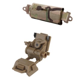 JFFCESTORE PVS15/18 GPNVG18 Night Vision Goggles Mount and Airsoft Tactical Helmet Counterweight NVG Pouch Counterbalance Weight Bag (TAN/CAMO Counterbalance Weight Bag)