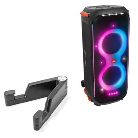 BoxWave Stand and Mount Compatible with JBL Partybox 710 - Desktop Aluminum SoloStand, Adjustable Hands-Free Portable with Rubber Feet - Jet Black