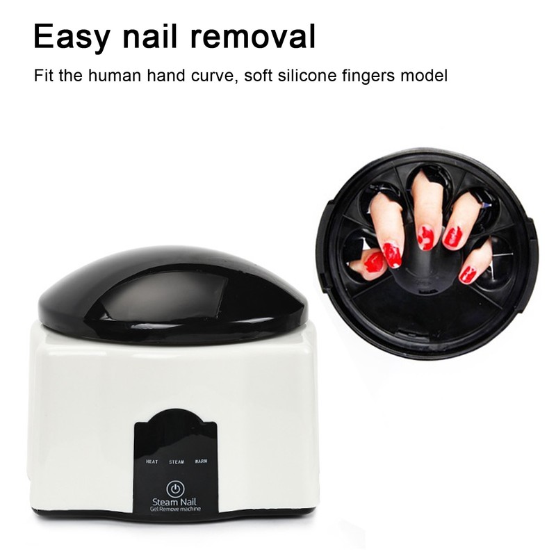 36W Steam Nail Polish Remover Machine Soak Steam Adjustable Heating