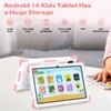 YATIOM Kids Tablet 10 inch Android 14 with Protective Case,