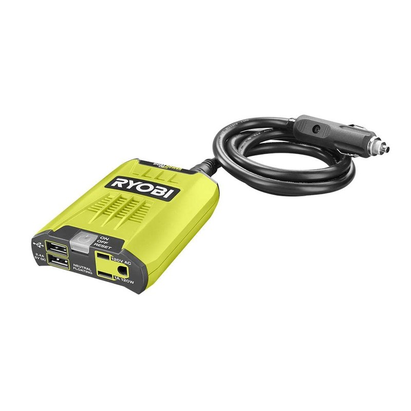 RYOBI 18V ONE+ 120 Watt Automotive Power Source/Inverter - RYI120AVNM