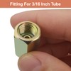 TUBPRO 2 Sets of 3/16” Brake Line Tubing Unions (Connectors)