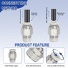 sourcing map 5 Pcs NPT Push to Connect Air Fittings,