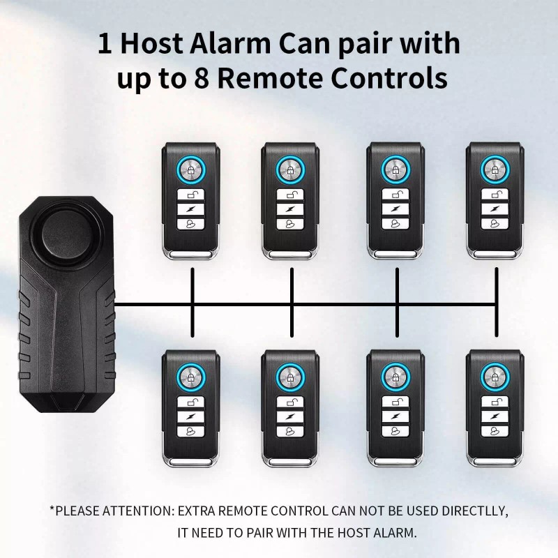 besttechtrading Bike Alarm with Remote Wireless Anti-Theft Vibration Security System