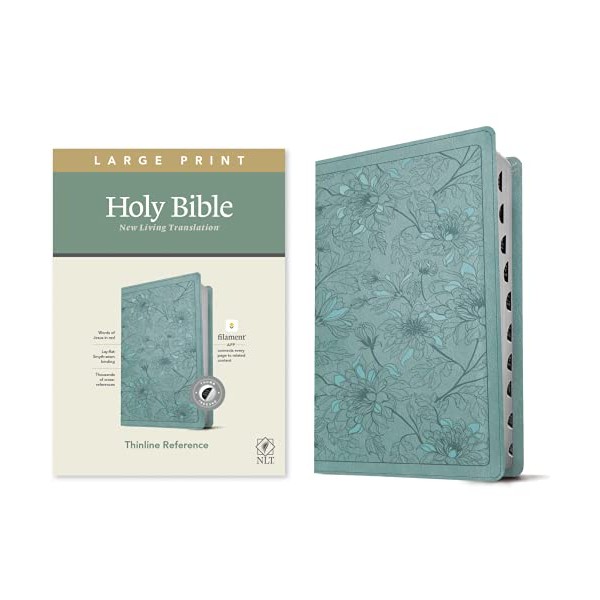 NLT Large Print Thinline Reference Holy Bible (Red Letter, LeatherLike,