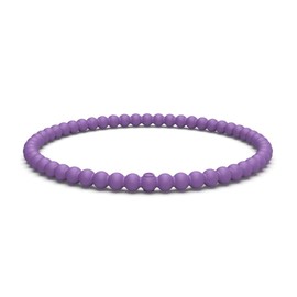 Enso Silicone Bracelet – Beaded Stackable Bracelet - Hypoallergenic Rubber Wristband – Comfortable Flexible Band for Active Lifestyle - Medical Grade Silicone (Orchid, XL)