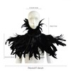 daisen Women's Black Crow Costume Feather Cape Shawl with Horns