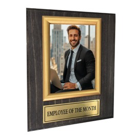 Employee of the Month, Quarter or Year Award Plaque Photo Frame, Employee Recognition Award Honor Plaque, 8"x10" Plaque Holds a 4"x6" Photo Appreciation Award and Recognition