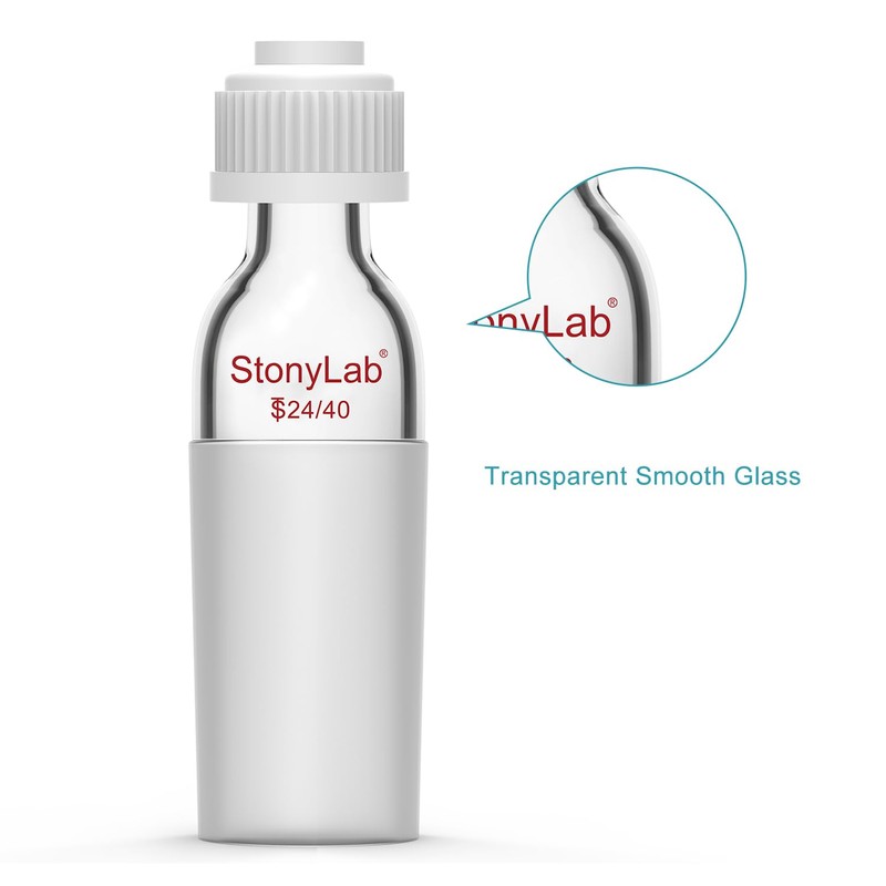 StonyLab Glass Thermometer Adapter, Inlet Thermometer Adapter with 24/40 Inner