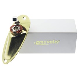 Amavoler Guitar Input Jack Socket Plate Output Loaded Boat Style 1/4 Inch with Screws for Fender Stratocaster Strat St Mono Electric Guitar for Electric Guitar Replacement Parts (Gold)