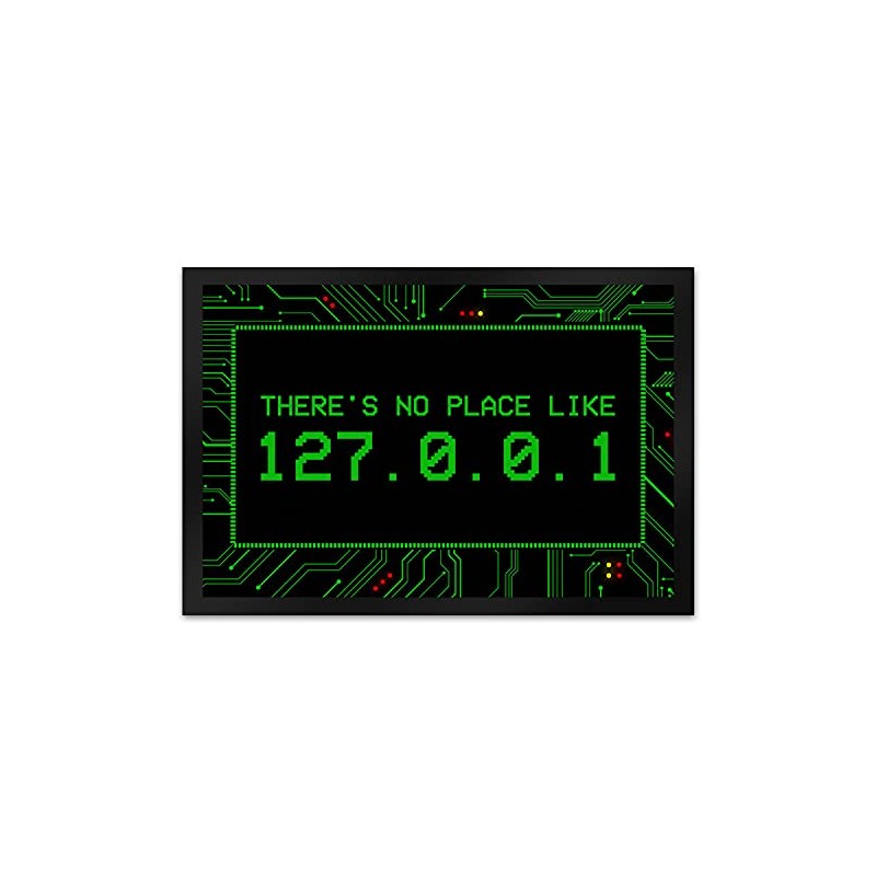 trendaffe Localhost Doormat with IP Address 127.0.0.1 in Green -