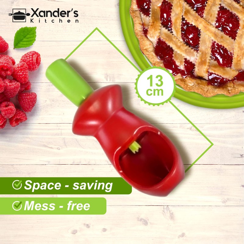 Xander’s Kitchen Cherry Pitter – Manual Cherry Pitter Tool –